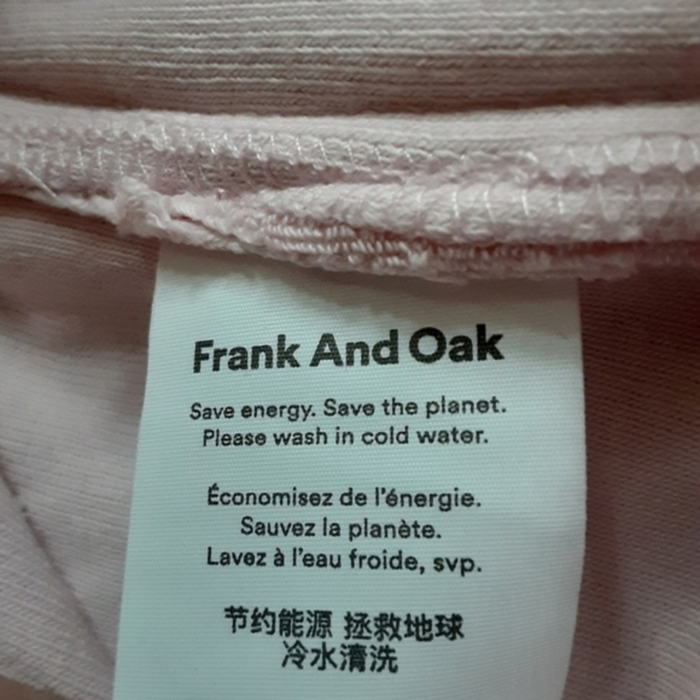 NWT Frank‎ and Oak Plush terry organic cotton retro shorts,light pink,S - Picture 12 of 16